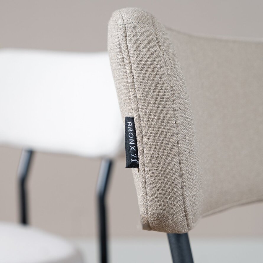 Stapelbare stoel Lyon taupe gerecycled polyester