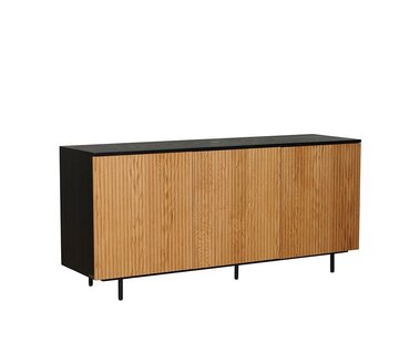 Bronx71 Dressoir Haley zwart/blank eiken 160 cm