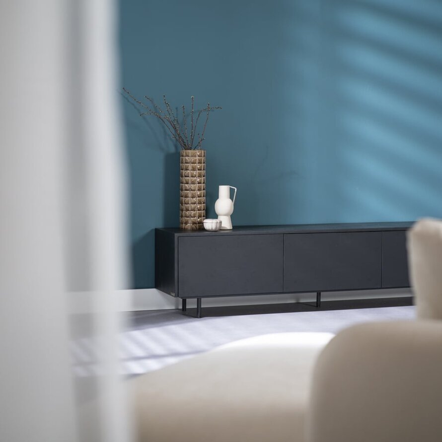 Tv-meubel Thomas zwart eiken 180 cm