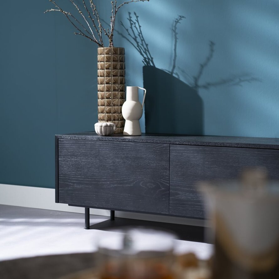 Tv-meubel Thomas zwart eiken 180 cm