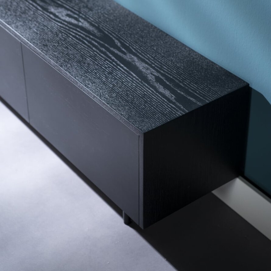 Tv-meubel Thomas zwart eiken 180 cm