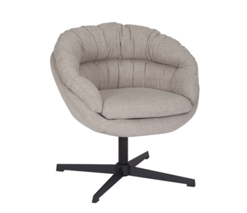 Bronx71 Fauteuil Porto draaibaar linnen taupe