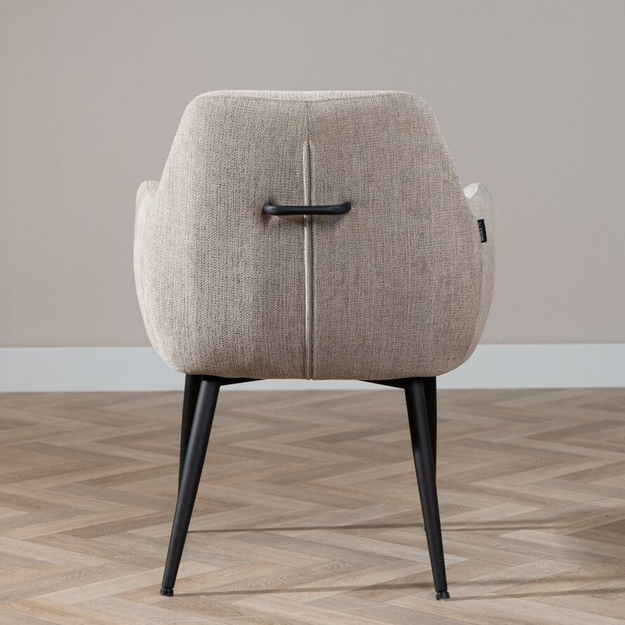 Stoel Lars taupe gerecycled polyester