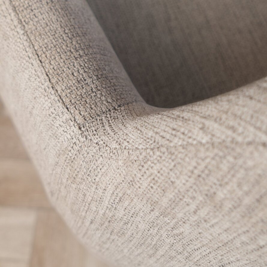 Stoel Lars taupe gerecycled polyester