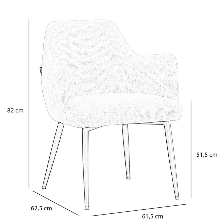 Stoel Lars groen gerecycled polyester