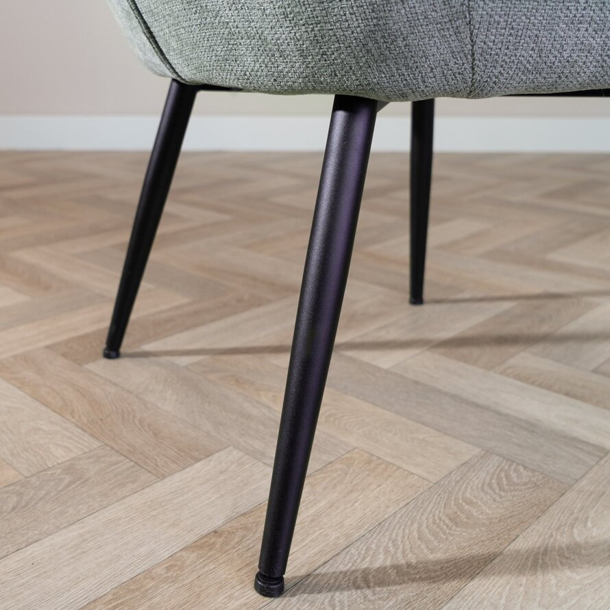 Stoel Lars groen gerecycled polyester