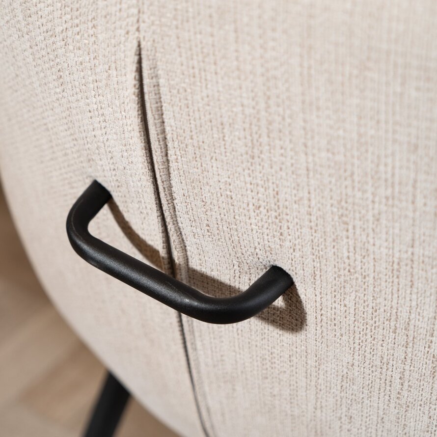 Stoel Lars beige gerecycled polyester