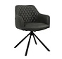 Draaibare stoel Dex zwart eco-leer