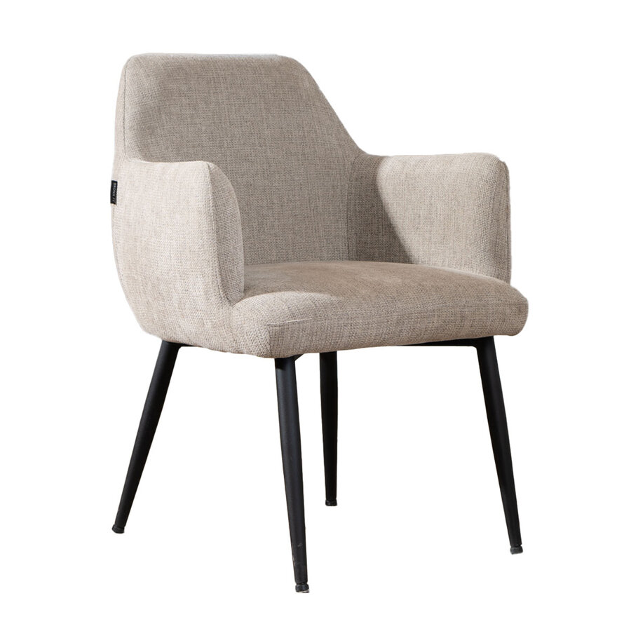 Stoel Lars taupe gerecycled polyester