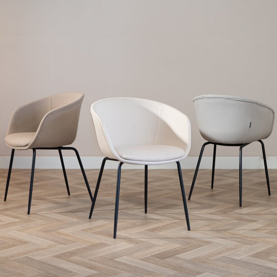 Stoel Ole taupe gerecycled polyester