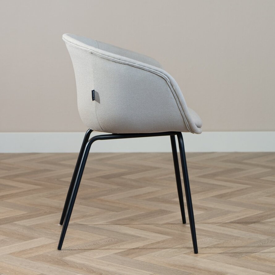 Stoel Ole grijs gerecycled polyester
