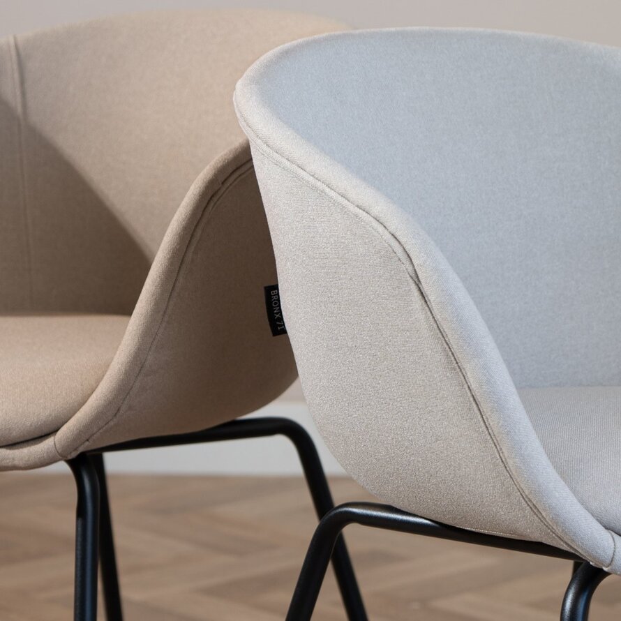 Stoel Ole grijs gerecycled polyester