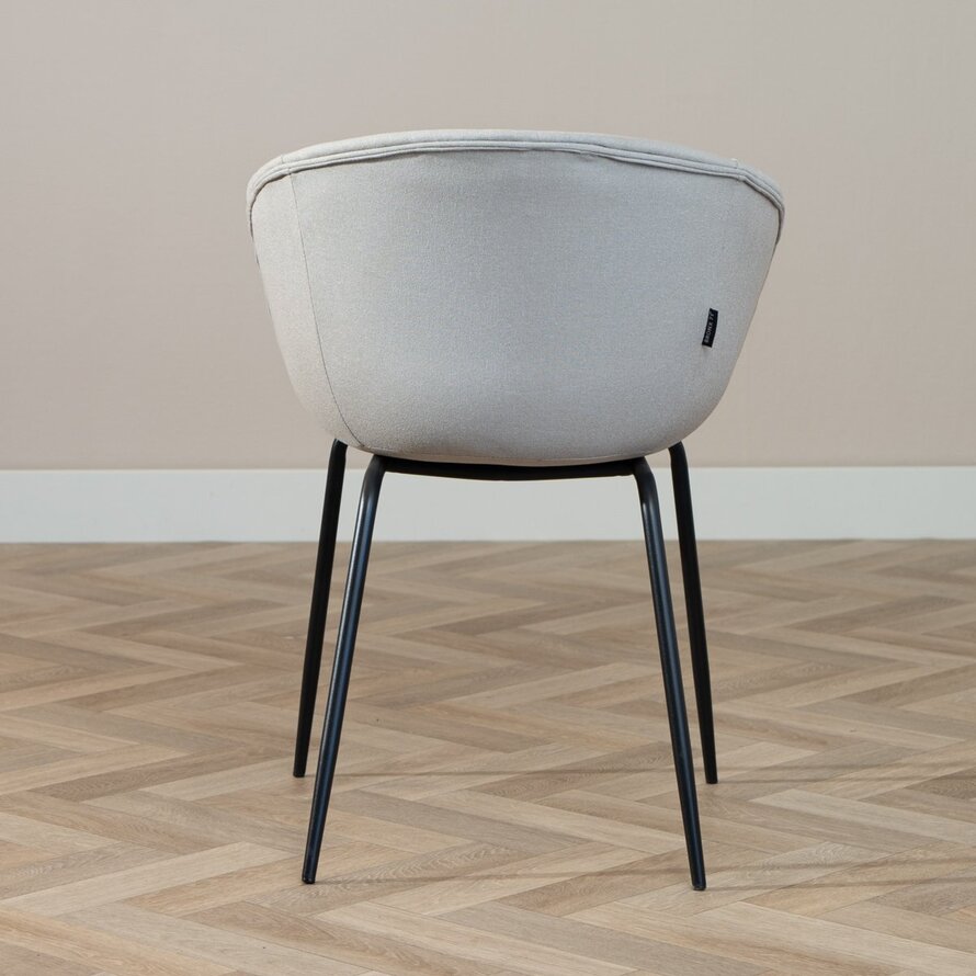 Stoel Ole grijs gerecycled polyester