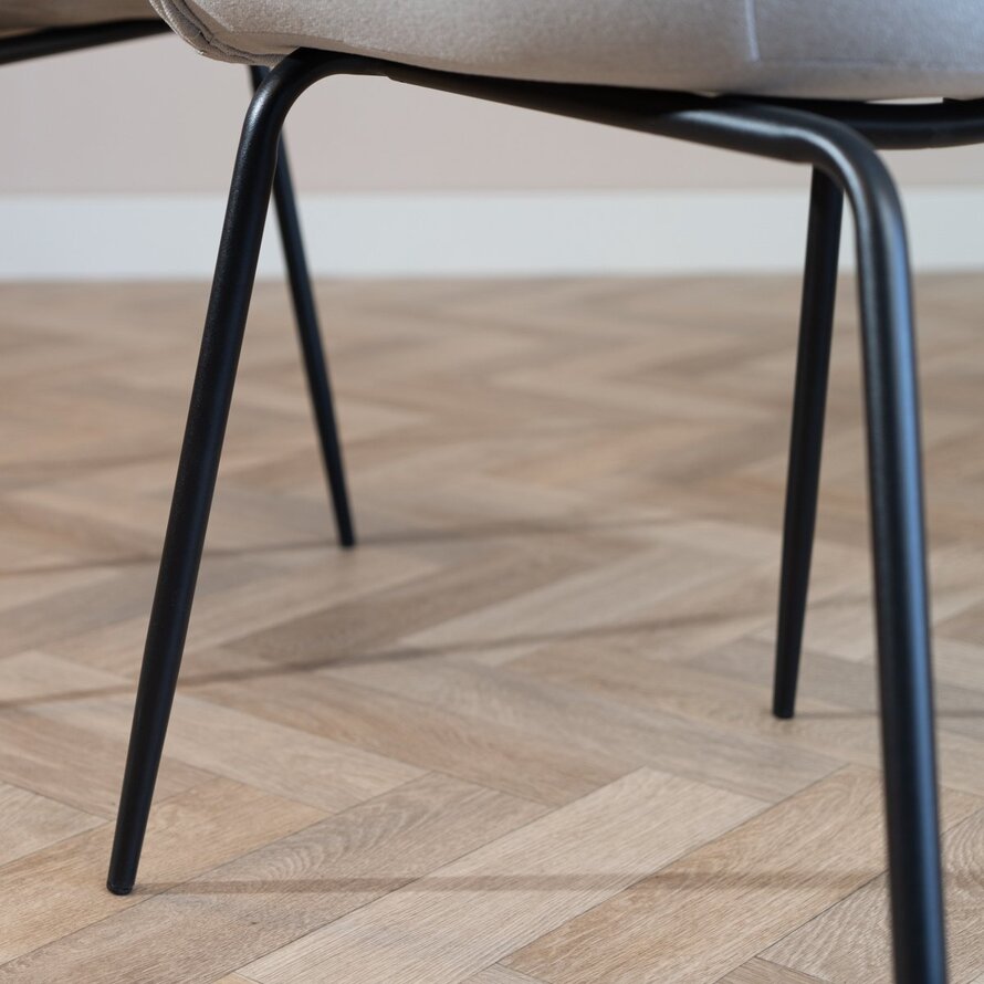 Stoel Ole grijs gerecycled polyester