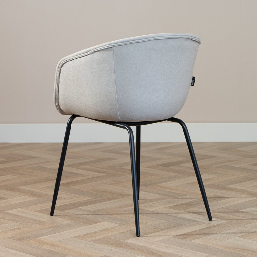 Stoel Ole grijs gerecycled polyester