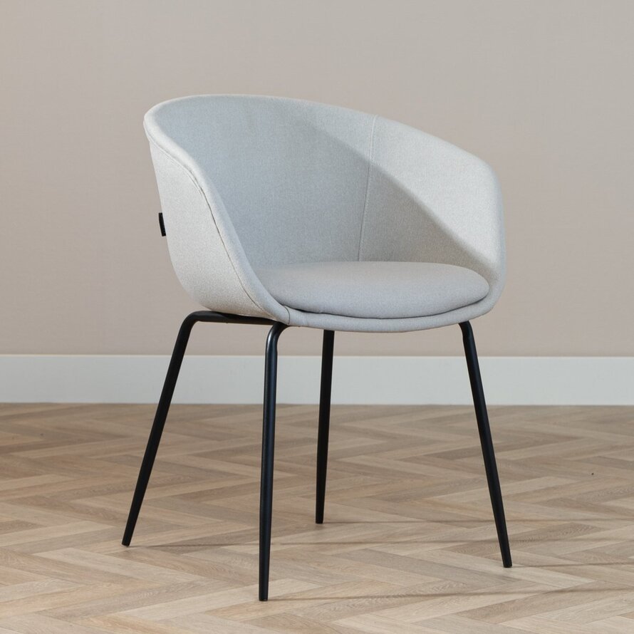 Stoel Ole grijs gerecycled polyester