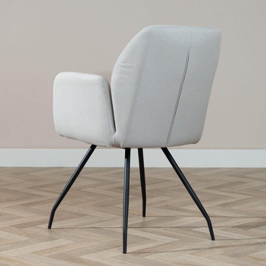 Stoel Frey gerecycled polyester grijs
