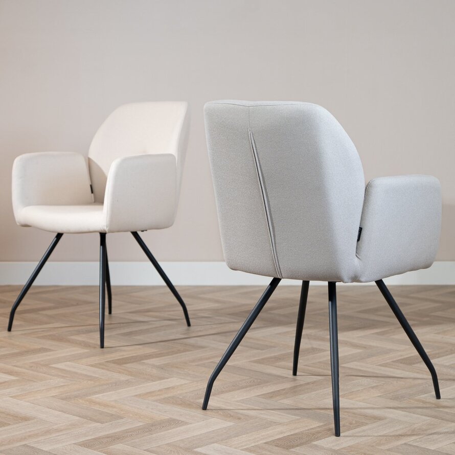 Stoel Frey gerecycled polyester grijs