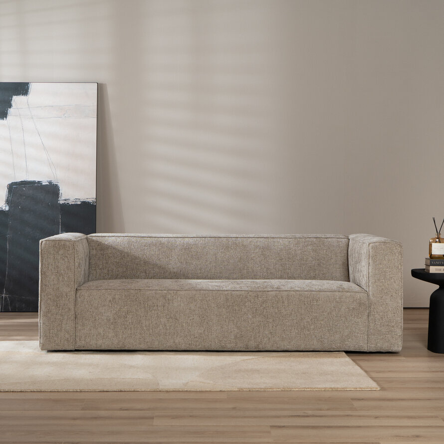 3-zitsbank Memphis taupe chenille stof