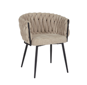 Bronx71 Eetkamerstoel River chenille beige