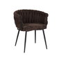Eetkamerstoel River chenille bruin