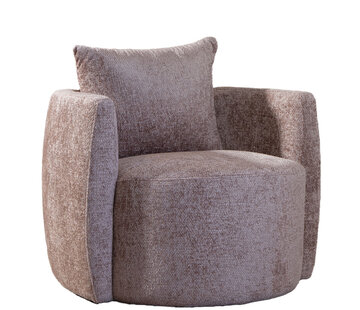 Bronx71 Fauteuil Ruby roze chenille stof