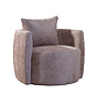 Fauteuil Ruby roze chenille stof