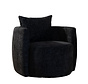 Fauteuil Ruby zwart chenille stof