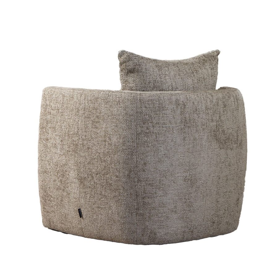 Fauteuil Ruby taupe chenille stof