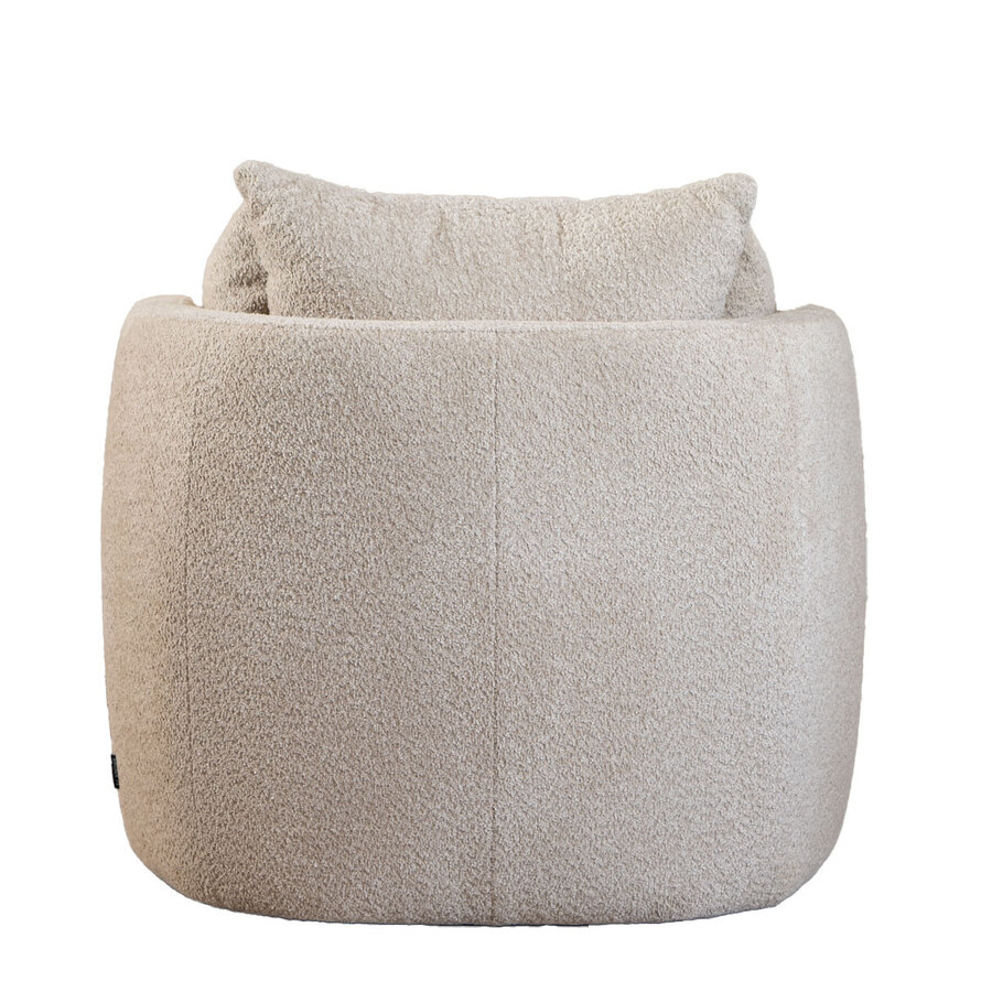 Fauteuil Ruby beige bouclé stof