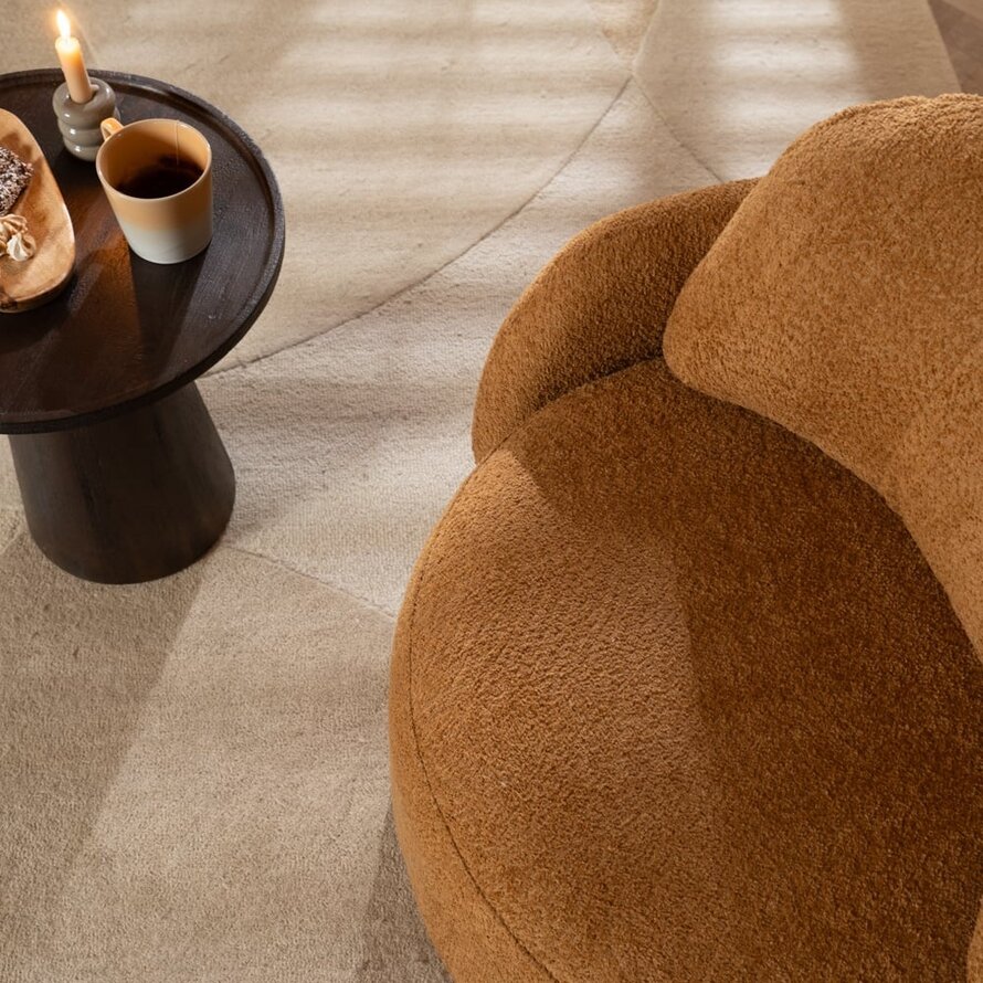 Fauteuil Nino terracotta polyester stof