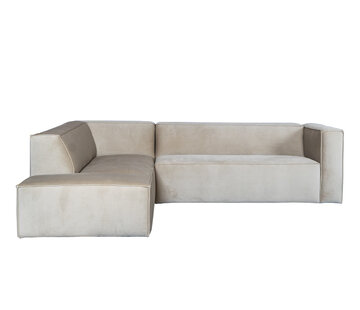 Bronx71 Hoekbank links Memphis champagne velvet