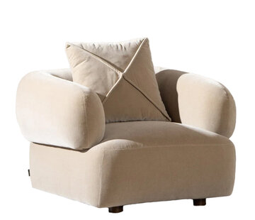 Bronx71 Fauteuil Palermo velvet taupe