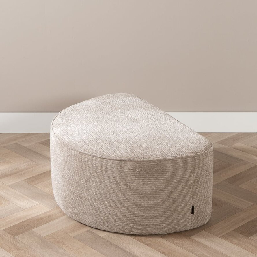 Hocker Mio ribstof taupe
