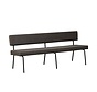 Eetkamerbank Espen antraciet eco-leer 190 cm