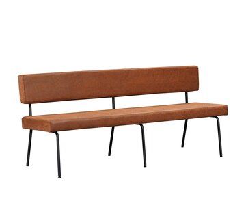 Bronx71 Eetkamerbank Espen cognac eco-leer 190 cm