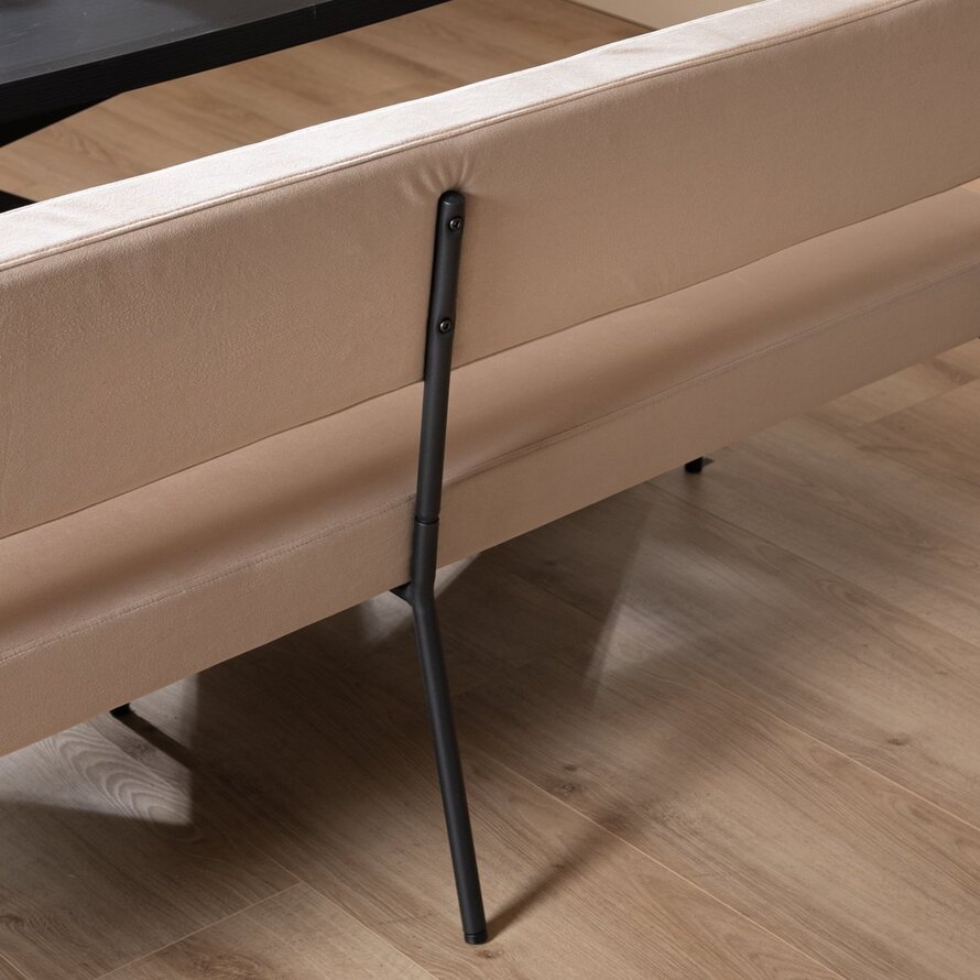 Eetkamerbank Espen taupe velvet 190 cm