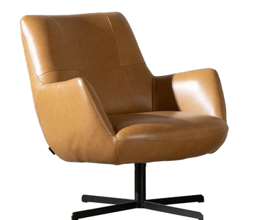 Bronx71 Fauteuil Stella draaibaar leer cognac