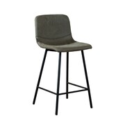 Bronx71 Barkruk Mikky olijfgroen leer 65-78 cm