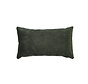 Kussen Beau donkergroen velvet 25 x 45 cm
