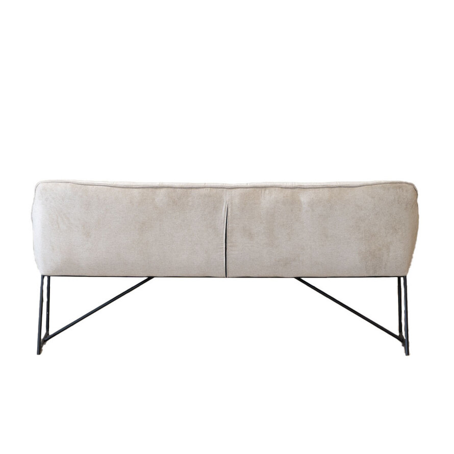 Eetkamerbank Jelle taupe polyester 155 cm