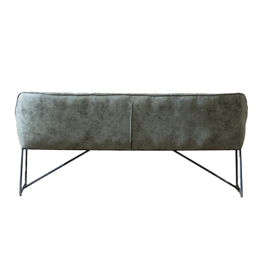 Eetkamerbank Abel olijfgroen microvezel 220 cm