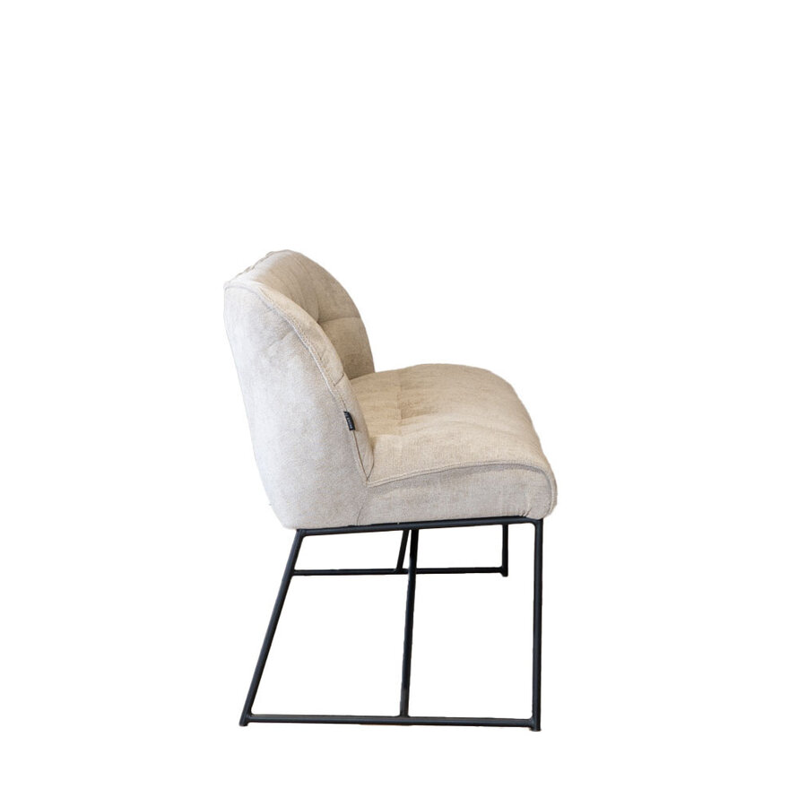 Eetkamerbank Jelle taupe polyester 220 cm