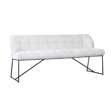 Bronx71 Eetkamerbank Jelle off white polyester 155 cm