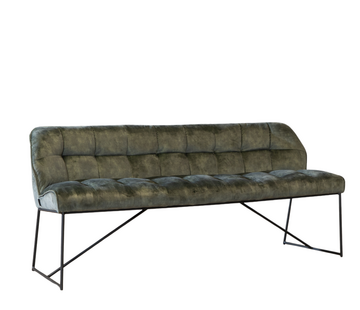 Bronx71 Eetkamerbank Janna groen velvet 220 cm