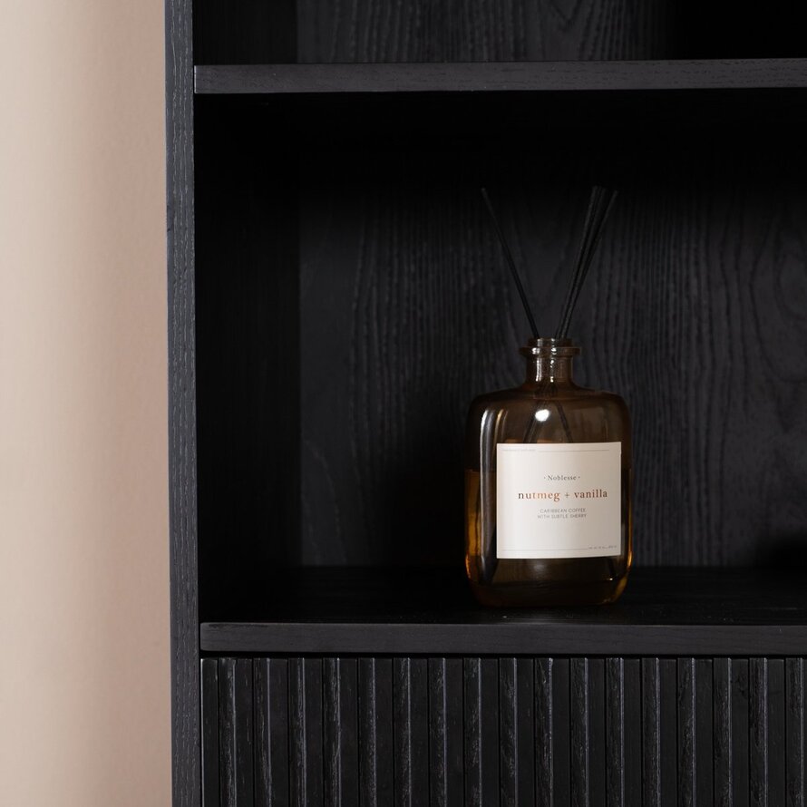 Wandkast Bradley zwart eiken 80x220 cm