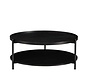Salontafel Rio rond zwart eiken Ø90 cm