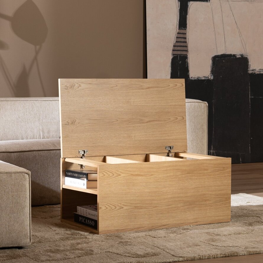 Salontafel Jaxx blank eiken 88x46 cm