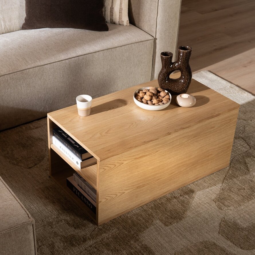 Salontafel Jaxx blank eiken 88x46 cm