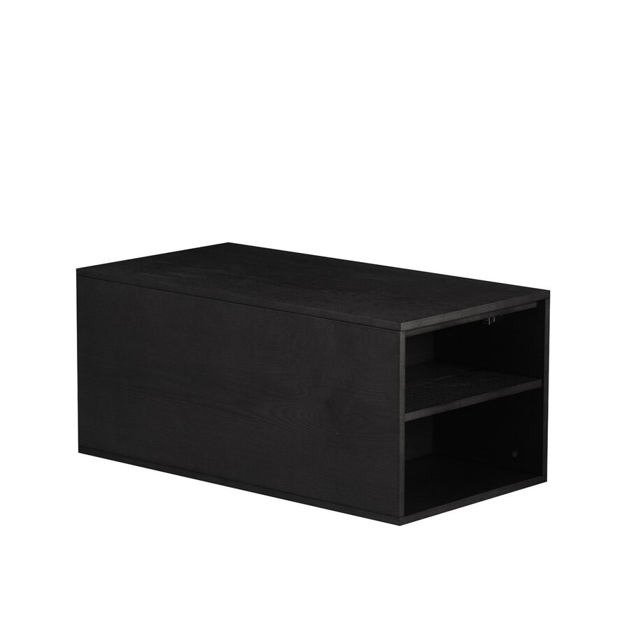 Bijzettafel Jaxx zwart eiken 88x46 cm